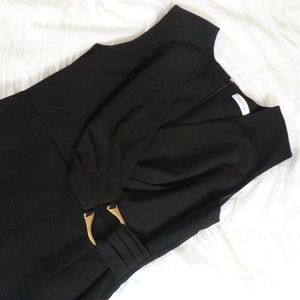 Calvin Klein little black sheath wrap dress 10